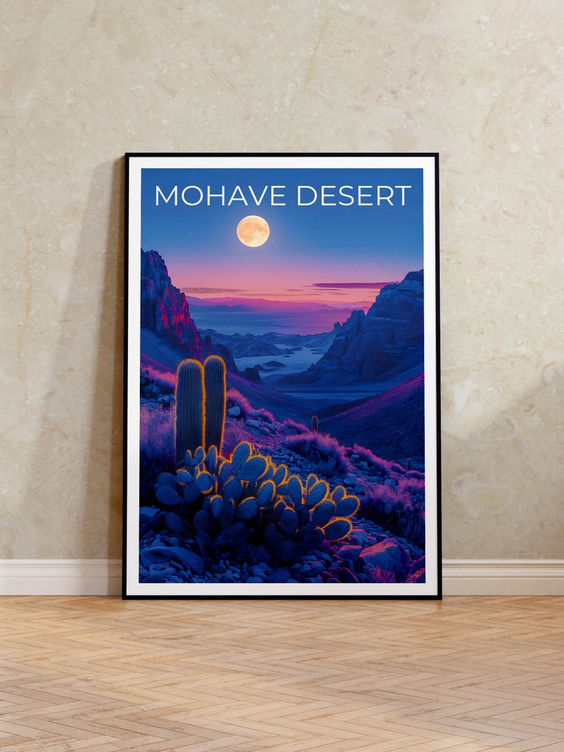 Mohave Desert Poster, Mohave Desert Print, California Poster, California Print, Mohave Desert Travel Poster, Mohave Poster, Desert Poster