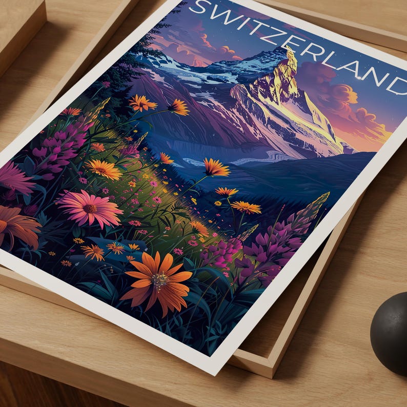 Matterhorn Poster, Matterhorn Print, Switzerland Poster, Switzerland Print, Mountain Poster, Matterhorn Art, Switzerland Gift