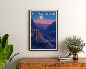 Mohave Desert Poster, Mohave Desert Print, California Poster, California Print, Mohave Desert Travel Poster, Mohave Poster, Desert Poster