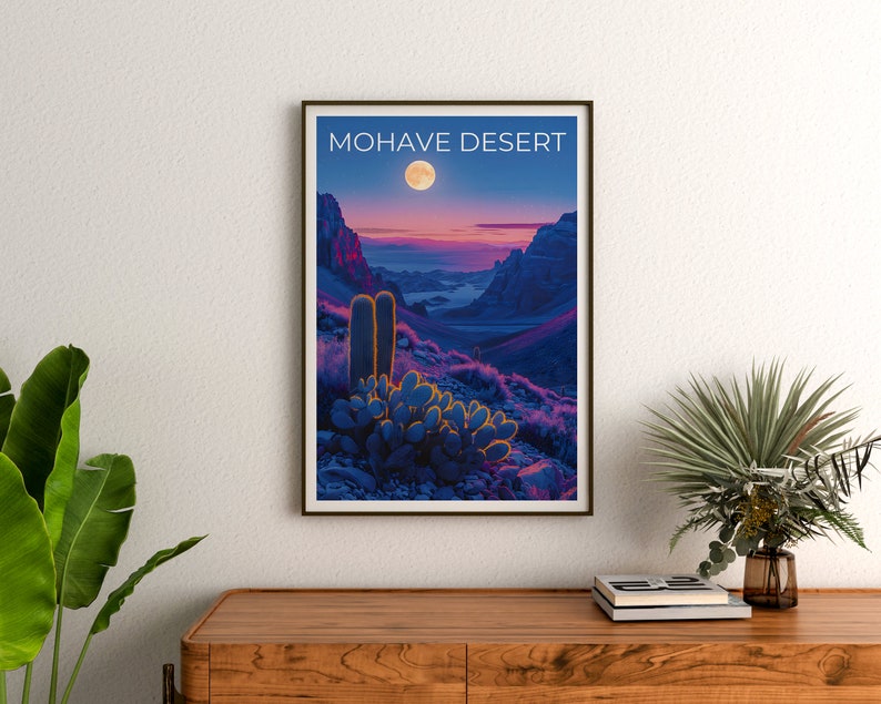 Mohave Desert Poster, Mohave Desert Print, California Poster, California Print, Mohave Desert Travel Poster, Mohave Poster, Desert Poster