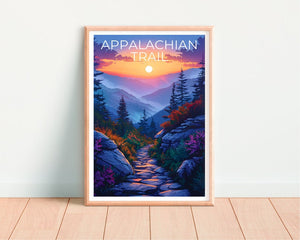 Appalachian Trail Poster, Appalachian Trail  Print, Hiking Gift, Appalachia Print, Mountain Poster, Forest Poster
