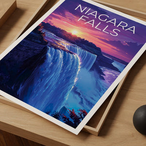 Affiche des chutes du Niagara, Impression des chutes du Niagara, Affiche de New York, Impression de cascade, Affiche de voyage des chutes du Niagara, Art de la cascade