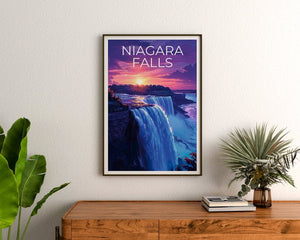 Affiche des chutes du Niagara, Impression des chutes du Niagara, Affiche de New York, Impression de cascade, Affiche de voyage des chutes du Niagara, Art de la cascade