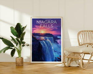 Affiche des chutes du Niagara, Impression des chutes du Niagara, Affiche de New York, Impression de cascade, Affiche de voyage des chutes du Niagara, Art de la cascade
