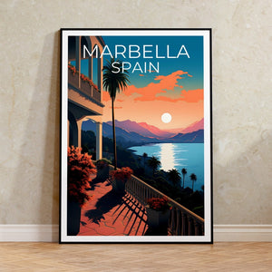 Marbella Poster, Marbella Print, Spain Poster, Spain Print, Marbella Travel Poster, Spain Art, Marbella Art