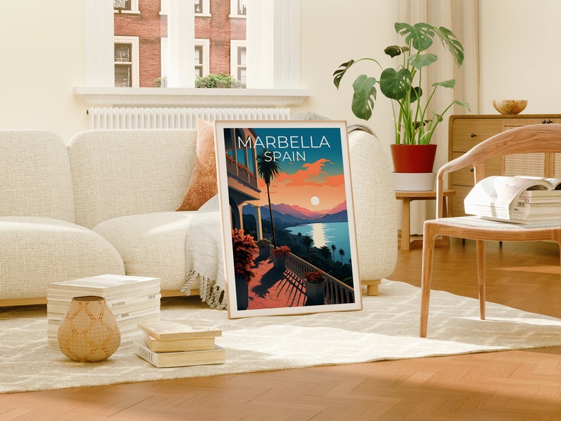 Marbella Poster, Marbella Print, Spain Poster, Spain Print, Marbella Travel Poster, Spain Art, Marbella Art
