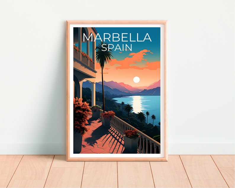 Marbella Poster, Marbella Print, Spain Poster, Spain Print, Marbella Travel Poster, Spain Art, Marbella Art