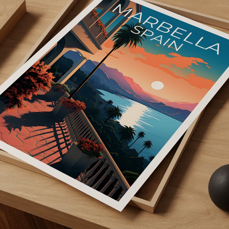 Marbella Poster, Marbella Print, Spain Poster, Spain Print, Marbella Travel Poster, Spain Art, Marbella Art