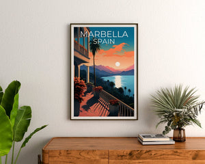 Marbella Poster, Marbella Print, Spain Poster, Spain Print, Marbella Travel Poster, Spain Art, Marbella Art