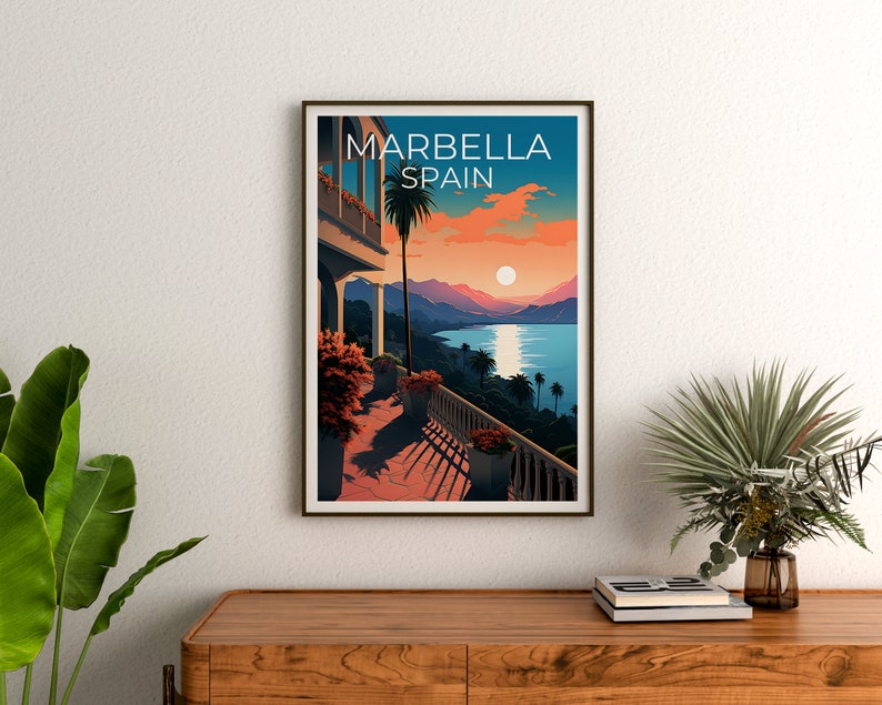 Marbella Poster, Marbella Print, Spain Poster, Spain Print, Marbella Travel Poster, Spain Art, Marbella Art