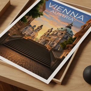 Vienna Travel Poster, Austria Wall Art, Austria Print, Vienna Poster, Europe Poster, City Poster, Vienna Art
