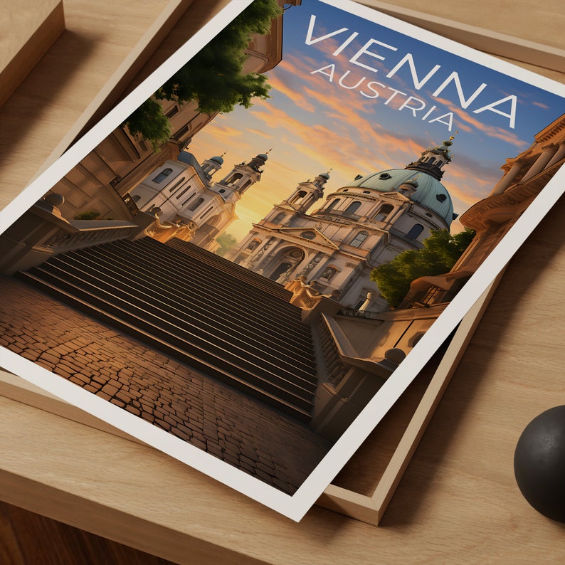 Vienna Travel Poster, Austria Wall Art, Austria Print, Vienna Poster, Europe Poster, City Poster, Vienna Art