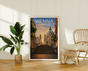 Vienna Travel Poster, Austria Wall Art, Austria Print, Vienna Poster, Europe Poster, City Poster, Vienna Art