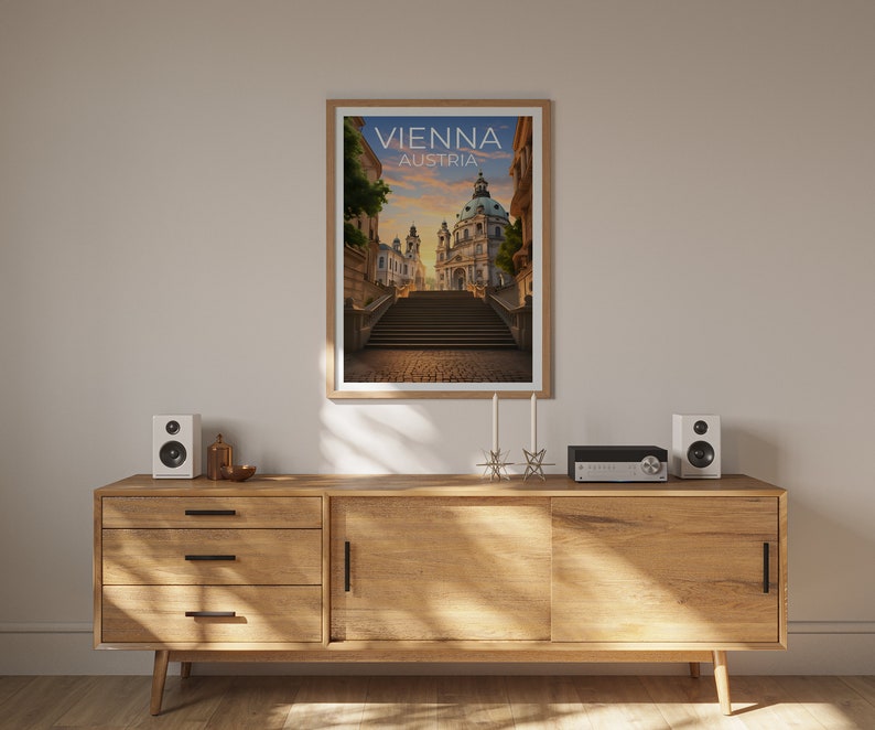 Vienna Travel Poster, Austria Wall Art, Austria Print, Vienna Poster, Europe Poster, City Poster, Vienna Art