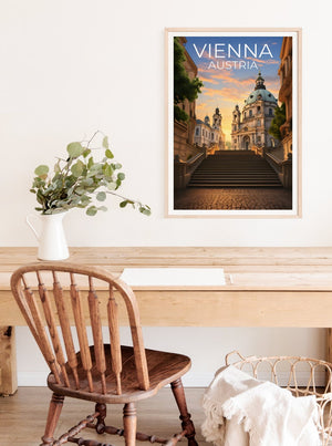 Vienna Travel Poster, Austria Wall Art, Austria Print, Vienna Poster, Europe Poster, City Poster, Vienna Art