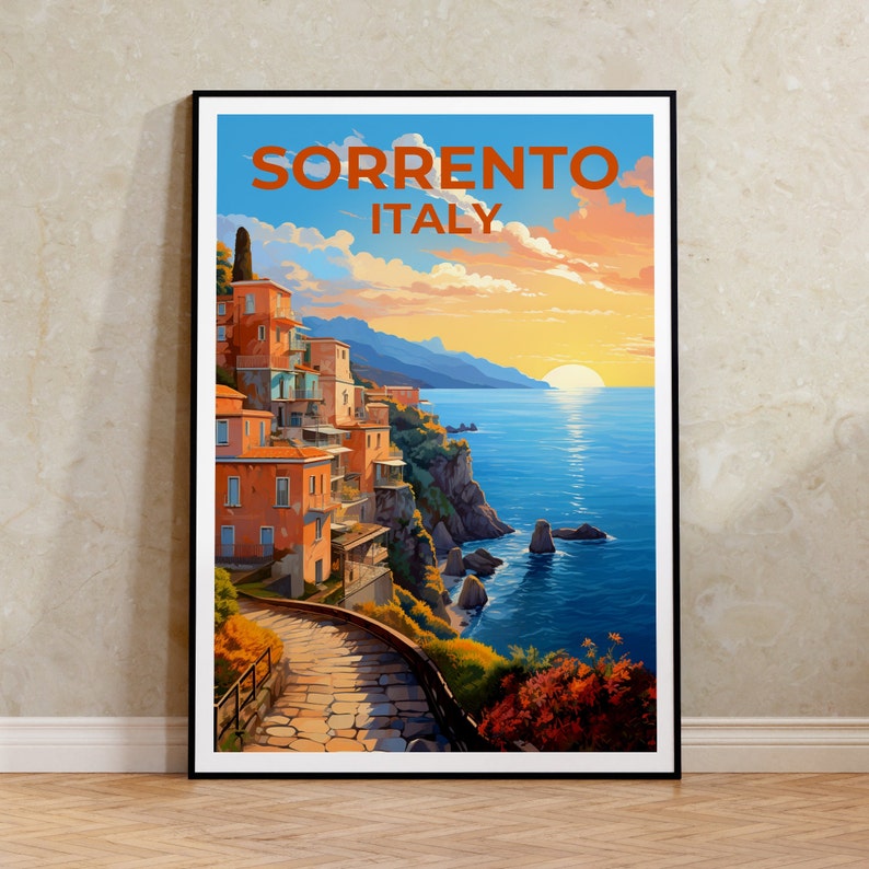 Sorento Poster, Italy Print, Italy Art, Sorrento Print, Italy Coast Poster, Italy Poster, Sorrento Gift