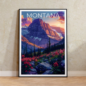 Affiche Montana, Impression Montana, Affiche de montagne, Impression de montagne, Affiche de voyage Montana, Affiche de nature sauvage, Art Montana