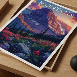 Affiche Montana, Impression Montana, Affiche de montagne, Impression de montagne, Affiche de voyage Montana, Affiche de nature sauvage, Art Montana