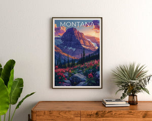 Affiche Montana, Impression Montana, Affiche de montagne, Impression de montagne, Affiche de voyage Montana, Affiche de nature sauvage, Art Montana