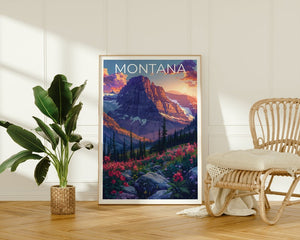 Affiche Montana, Impression Montana, Affiche de montagne, Impression de montagne, Affiche de voyage Montana, Affiche de nature sauvage, Art Montana