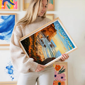 El Matador State Beach Travel Print, California Poster, Coast Wall Art, Beach Illustration, El Matador Poster, Home Decor, Birthday Gift