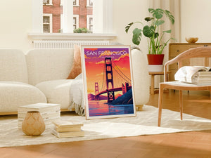 San Francisco Travel Poster, California Art, San Francisco Poster, Golden Gate Bridge Poster, Cali Poster, Poster Art, Wall Decor