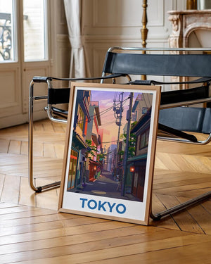 Tokyo Poster, Japan Travel Print, Japanese Street Art, Tokyo Japan Illustration, Cityscape Poster, Home Decor, Birthday Gift