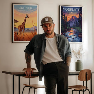 Kruger National Park Travel Print African Safari Poster South Africa Wall Art Africa Illustration Kruger Poster Home Decor Birthday Gift