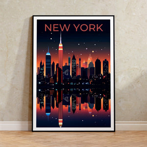 New York City Travel Poster, New York Wall Art, New York City Print, NYC Poster, New York Art, City Poster, Poster Art, Wall Decor