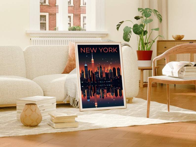 New York City Travel Poster, New York Wall Art, New York City Print, NYC Poster, New York Art, City Poster, Poster Art, Wall Decor
