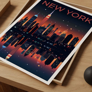 New York City Travel Poster, New York Wall Art, New York City Print, NYC Poster, New York Art, City Poster, Poster Art, Wall Decor