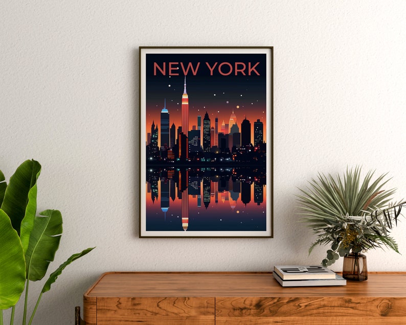 New York City Travel Poster, New York Wall Art, New York City Print, NYC Poster, New York Art, City Poster, Poster Art, Wall Decor
