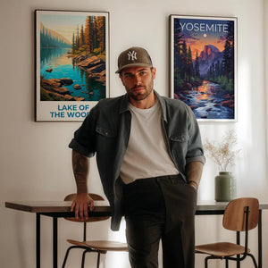 Lake of the Woods Travel Print Minnesota Poster Canada Wall Art Ontario Illustration Lake Poster Home Decor Birthday Gift