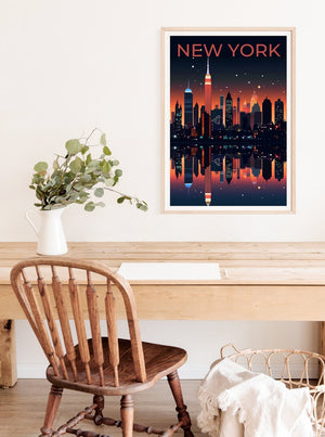 New York City Travel Poster, New York Wall Art, New York City Print, NYC Poster, New York Art, City Poster, Poster Art, Wall Decor