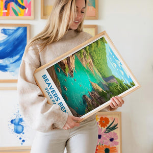 Beavers Bend State Park Travel Print, Oklahoma Poster, Forest Wall Art, Beavers Bend Poster, Home Decor, Birthday Gift