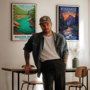 Beavers Bend State Park Travel Print, Oklahoma Poster, Forest Wall Art, Beavers Bend Poster, Home Decor, Birthday Gift