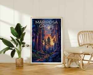 Mariposa Grove Poster, Mariposa Grove Print, Sequoia Trees Poster, Sequoia Print, California Travel Poster, California Art