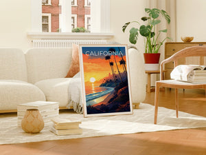 Affiche de voyage en Californie, art mural de plage, impression de plage, affiche de Californie, affiche de plage, affiche de nature, art de Californie
