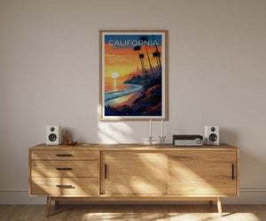 Affiche de voyage en Californie, art mural de plage, impression de plage, affiche de Californie, affiche de plage, affiche de nature, art de Californie