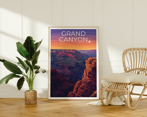 Affiche du Grand Canyon, Impression du Grand Canyon, Affiche de l'Arizona, Impression de l'Arizona, Affiche de voyage du Grand Canyon, Art de l'Arizona, Cadeau du Grand Canyon
