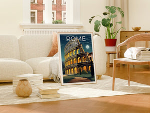 Rome Travel Poster, Colosseum Wall Art, Colosseum Print, Rome Poster, Europe Poster, City Poster, Rome Art