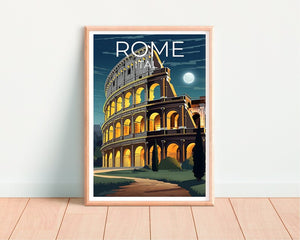 Rome Travel Poster, Colosseum Wall Art, Colosseum Print, Rome Poster, Europe Poster, City Poster, Rome Art