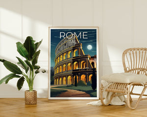 Rome Travel Poster, Colosseum Wall Art, Colosseum Print, Rome Poster, Europe Poster, City Poster, Rome Art