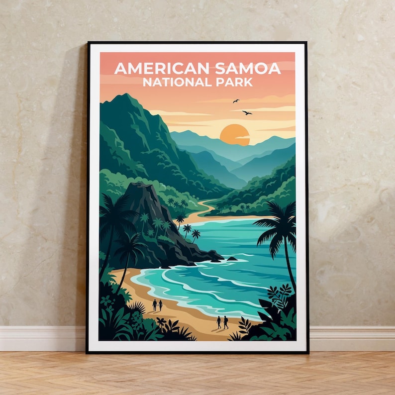 American Samoa Poster - South Pacific Coast Wall Art
