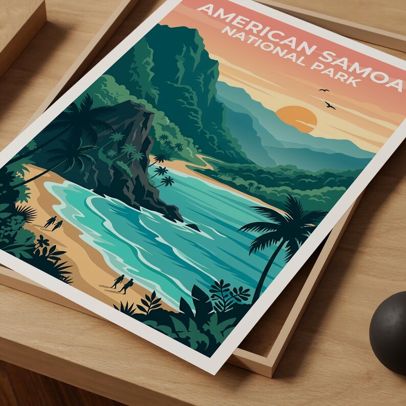 American Samoa Poster - South Pacific Coast Wall Art