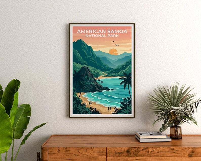 American Samoa Poster - South Pacific Coast Wall Art