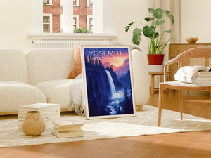 Yosemite Nationalpark Poster, Yosemite Druck, Kalifornien Poster, Kalifornien Druck, Yosemite Reiseposter, Bergkunst, Yosemite Kunst