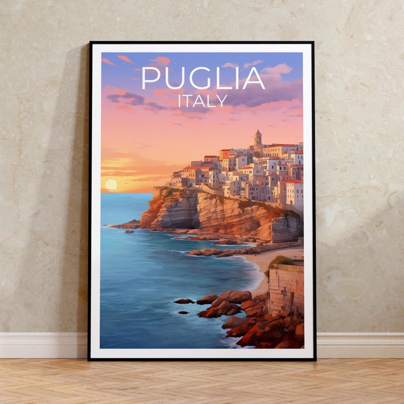Puglia Italy Poster - European Vacation Gift Idea