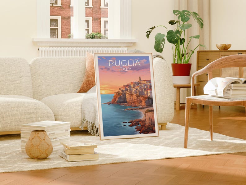 Puglia Italy Poster - European Vacation Gift Idea
