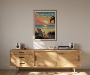 Clearwater Beach Poster, Clearwater Beach Print, Florida Art, Florida Print, Clearwater Beach Travel Poster, Beach Poster, Florida Gift